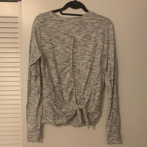 Lululemon long sleeve open-back shirt, size 10